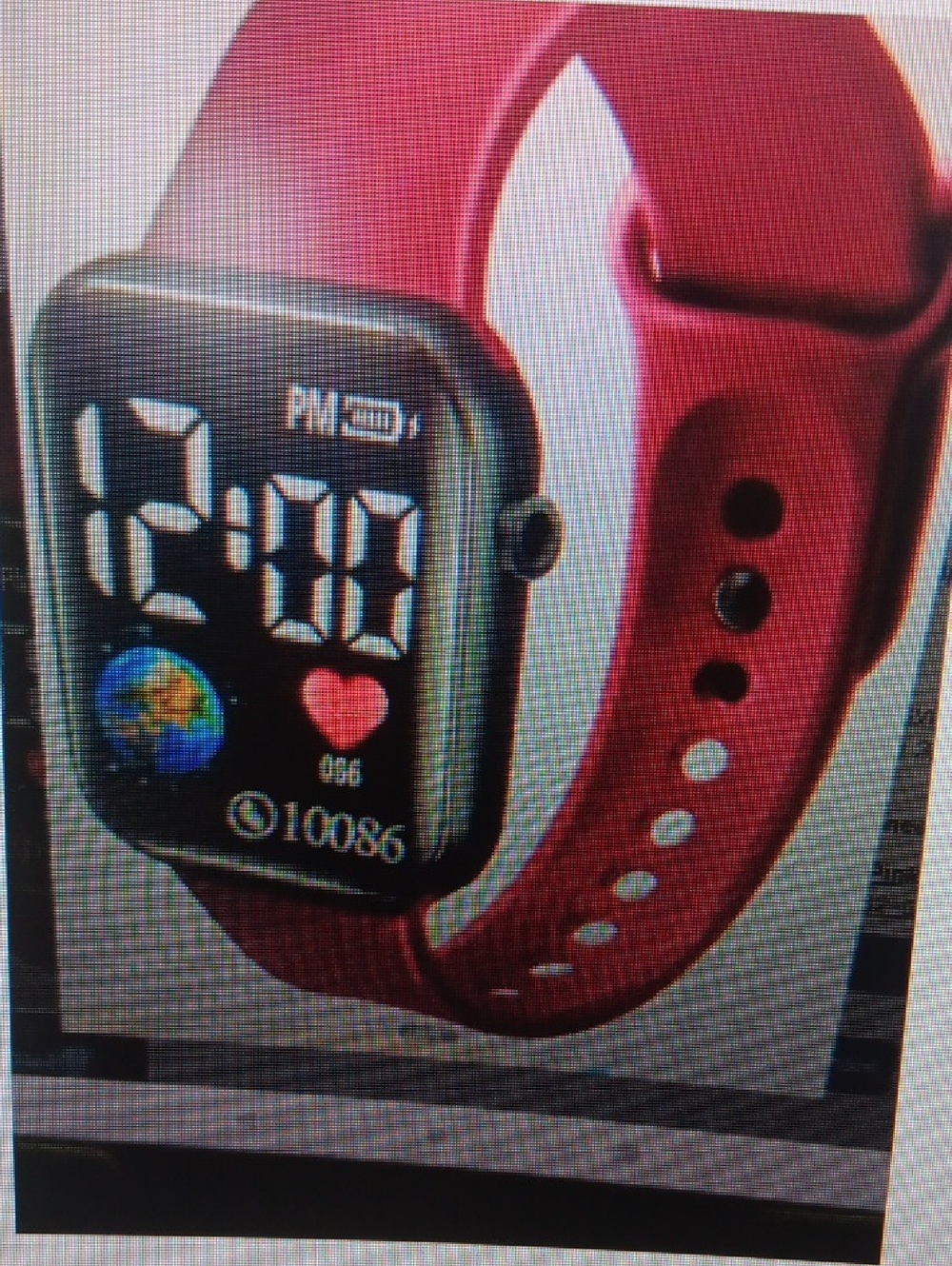 LED digital watch Pedometer heart rate, time, steps monitor eight colors new
